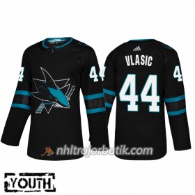 Barn Ishockey San Jose Sharks Tröja Marc-Edouard Vlasic 44 Alternate Adidas 2018-19 Authentic
